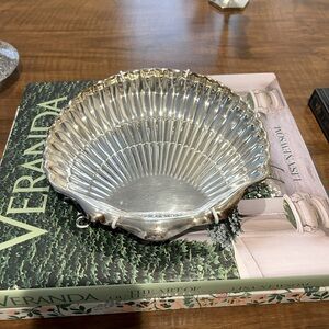 Vintage Silver Plated Shell Serving Plate